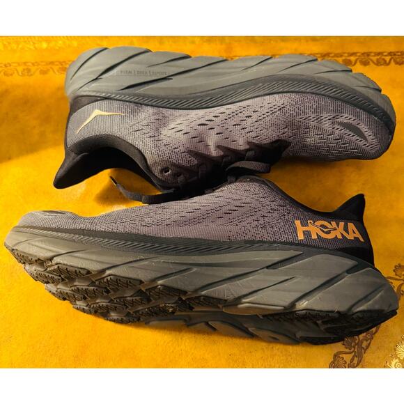 Hoka One One Clifton 8 Womens Sneakers Anthracite Copper Dark Grey Size 8.8B - Picture 5 of 11